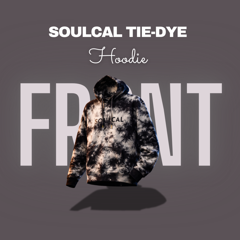 tie dye "soulcal" hoodie